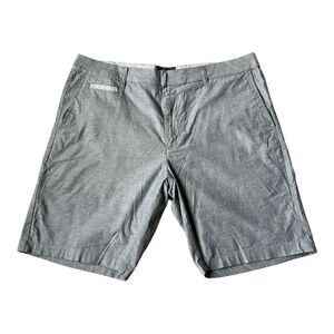 Linksoul Mens Gray Chino Flat Front Golf Shorts Size 38